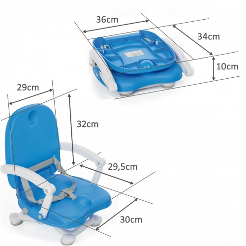 Krzesełko do karmienia Moolino  ACE 1013-2 Niebieskie
